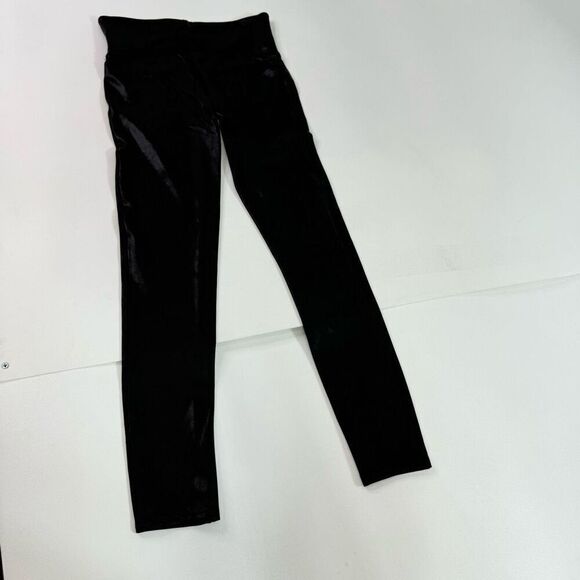 SPANX Leggings Womens Medium Faux Leather Black Full Length Compression - Picture 4 of 8
